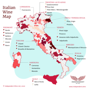 The complete guide to Italian wine - Map Of Italian Wines And Wine Producing Regions 300x300