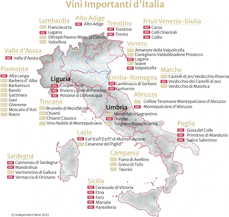 The complete guide to Italian wine with maps and tasting notes