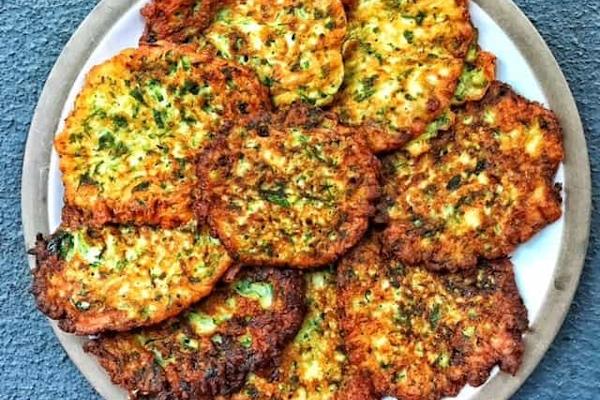 Plate of Italian dish Frittelle di Zucchine