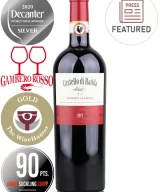 Bottle of Italian red wine Castello di Radda 2017 Chianti Classico DOCG