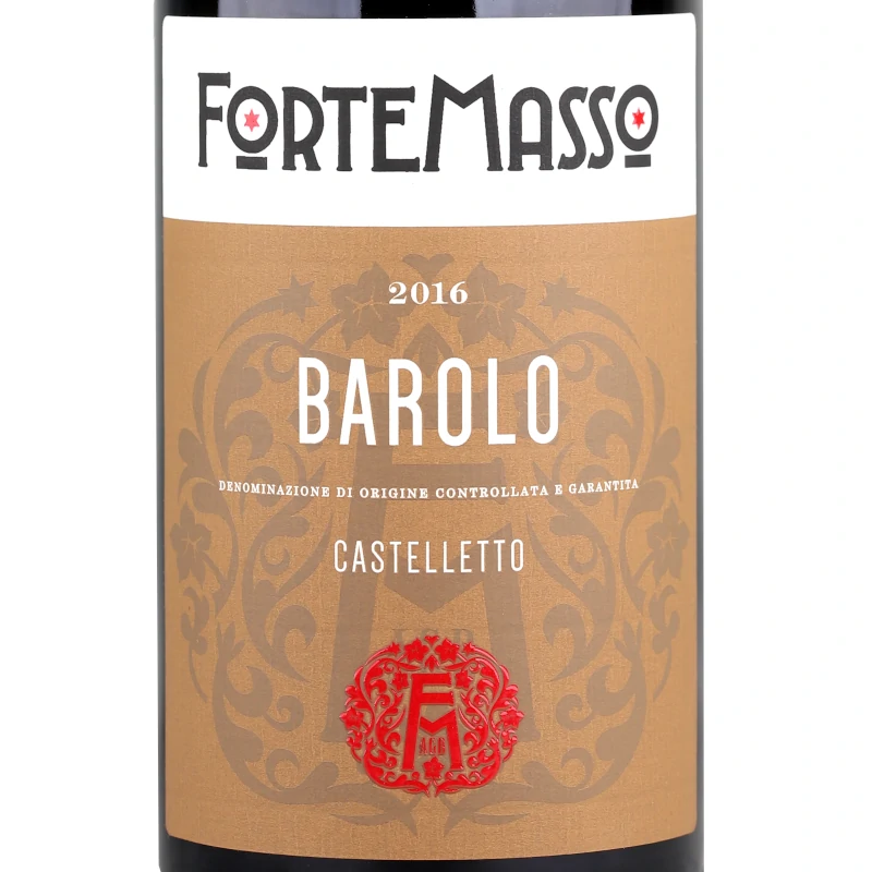 ForteMasso Barolo Castelletto 2016 front label