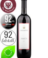 Bottle of organic red wine Gagliole Valetta 2017 Super Tuscan