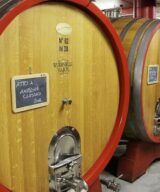 Rubinelli Vajol oak barrel with Amarone dela Valpolicella DOCG wine in cellar