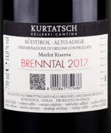 Back label of Kurtatsch Brenntal Merlot Riserva 2017 Alto Adige DOC