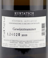 Back label of Kurtatsch Gewurztraminer 2019 Alto Adige DOC - Half-bottle 375ml