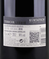 Back label of Kurtatsch Mazon Pinot Noir Riserva 2016 Alto Adige DOC