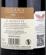 Back label of Le Morette Mandolara 2020 Lugana DOC