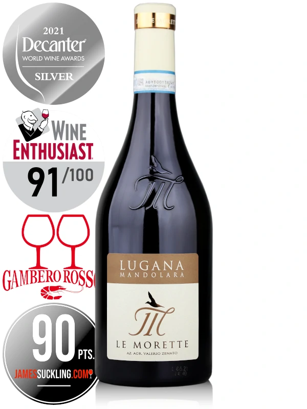 Bottle of Italian white wine Le Morette Mandolara 2020 Lugana DOC