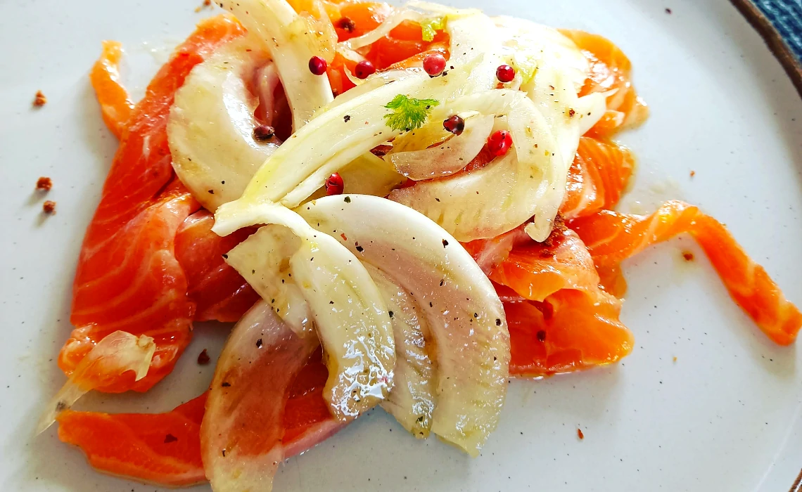 Salmon and Fennel dish by the Scotland Meets Sardinia Supper Club Edinburgh
