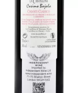 Back label of La Castellina Cosimo Bojola Chianti Classico DOCG 2018 amphora wine