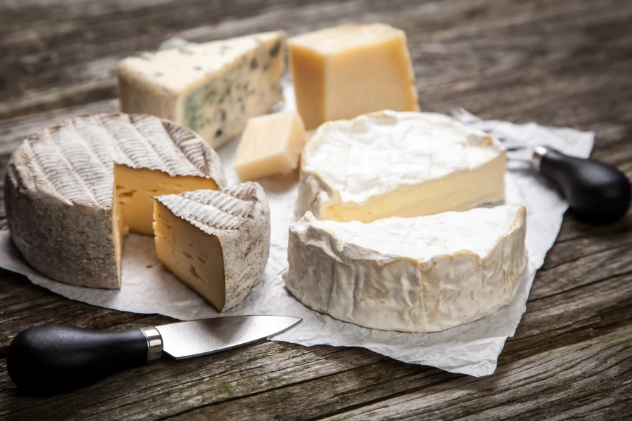 Camembert and Brie cheese board