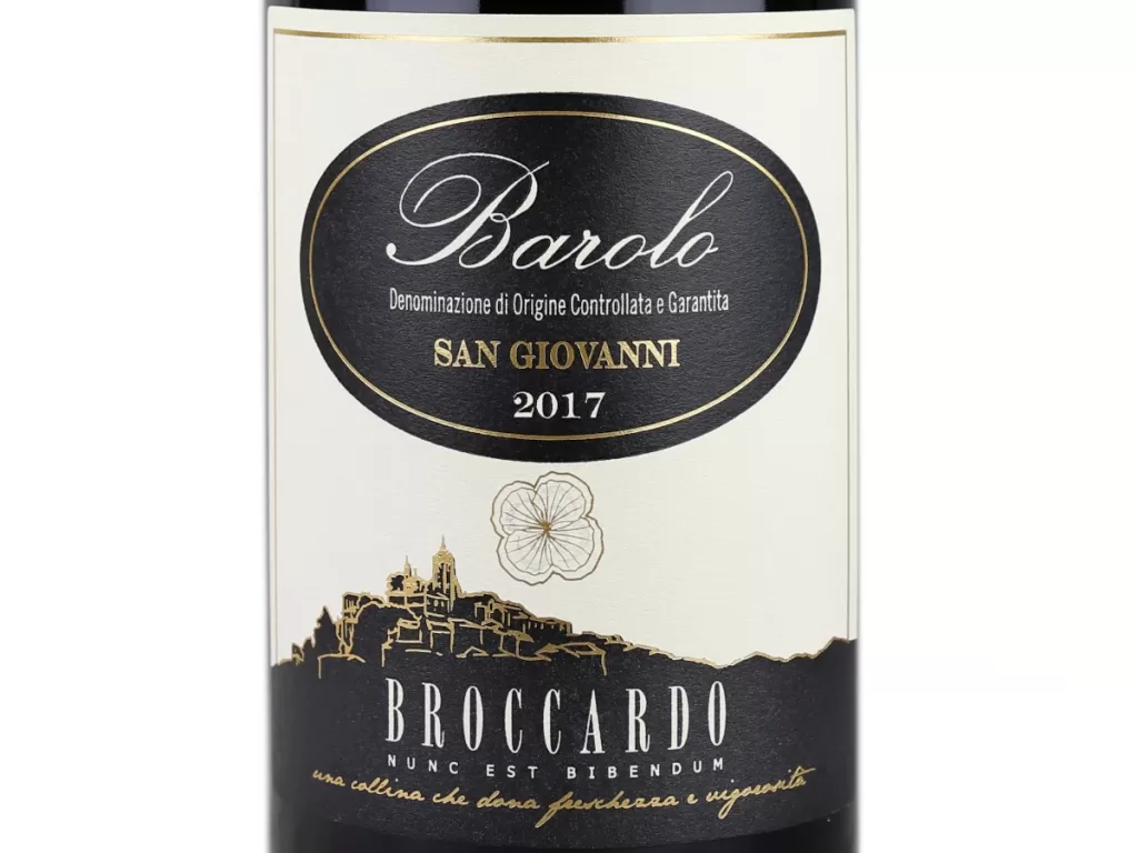 Label of Broccardo Barolo DOCG San Giovanni 2017