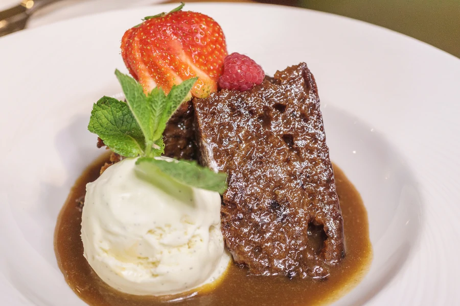 Sticky Toffee Pudding with Ice Cream