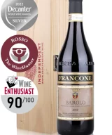 Wine Gift Set Francone Barolo DOCG 2018 in Wooden Box