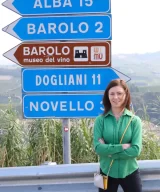Elvira Dmitrieva, CEO of Independent Wine Ltd, in Barolo DOCG area
