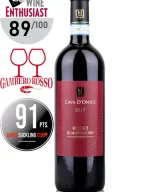 Bottle of Italian red wine Cava d'Onice Rosso di Montalcino DOC