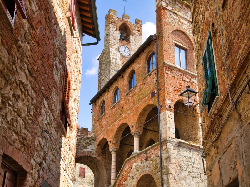 Medieval buildings in the Village of Suvereto, Toscana, Italy