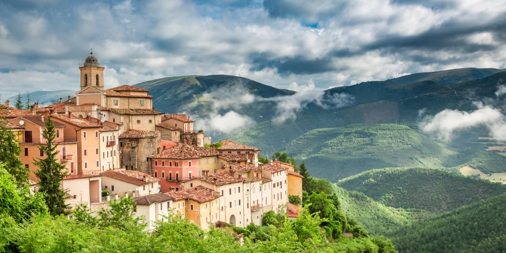 Abeto town and mountains, province of Perugia, Umbria, Italy