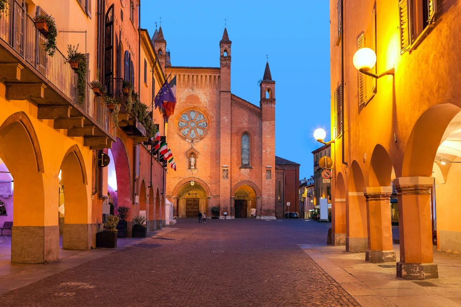 Alba town centre, the province of Cuneo, Piemonte