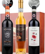 Italian Tuscan wine gift set, including Chianti Classico DOCG, Chianti Classico Riserva DOCG, Vin Santo del Chianti Classico DOC, by La Castellina Squarcialupi, Castellina in Chianti, Toscana